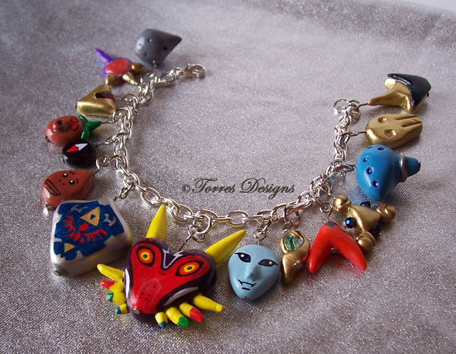 Legend of Zelda Charm Bracelet – All Custom Charms Legend of Zelda – Ocarina of Time and Majora’s Mask
