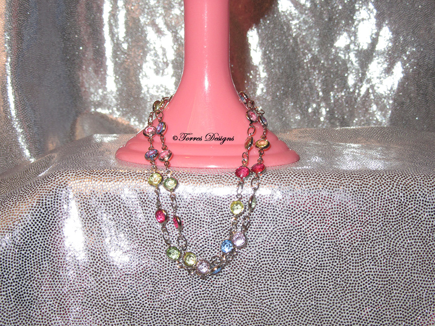 Multi Color Beads Necklace Custom made Doll Jewelry