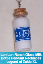 Lon Lon Ranch Glass Milk Bottle Pendant Necklace Legend of Zelda Hand Painted Custom OOAK One of a Kind TorresDesigns Torres Designs