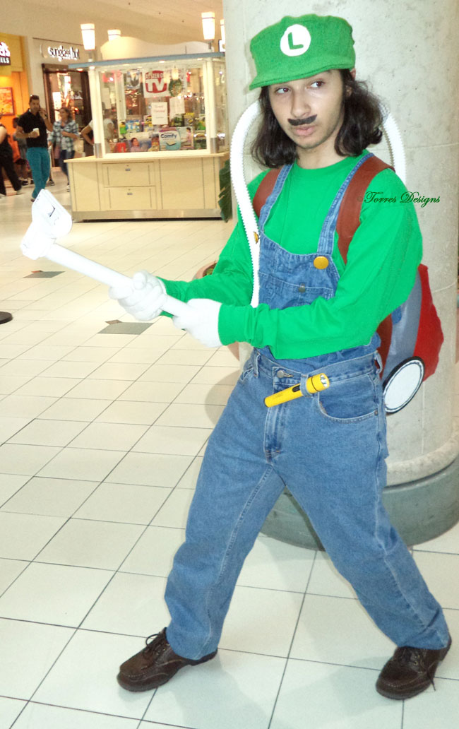 Luigi and Poltergust 3000 OOAK Costume Nintendo Luigi’s Mansion Handmade Custom One of a Kind TorresDesigns Torres Designs
