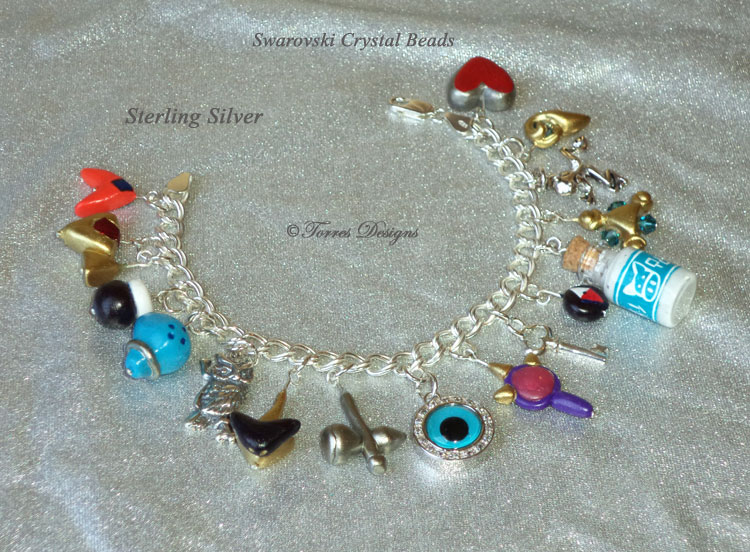 Sterling Silver Zelda OoT Charm Bracelet Legend of Zelda – Ocarina of Time