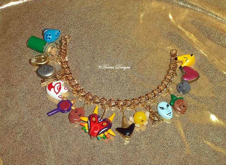 Majora’s Mask Gold Tone Charm Bracelet #2 Legend of Zelda