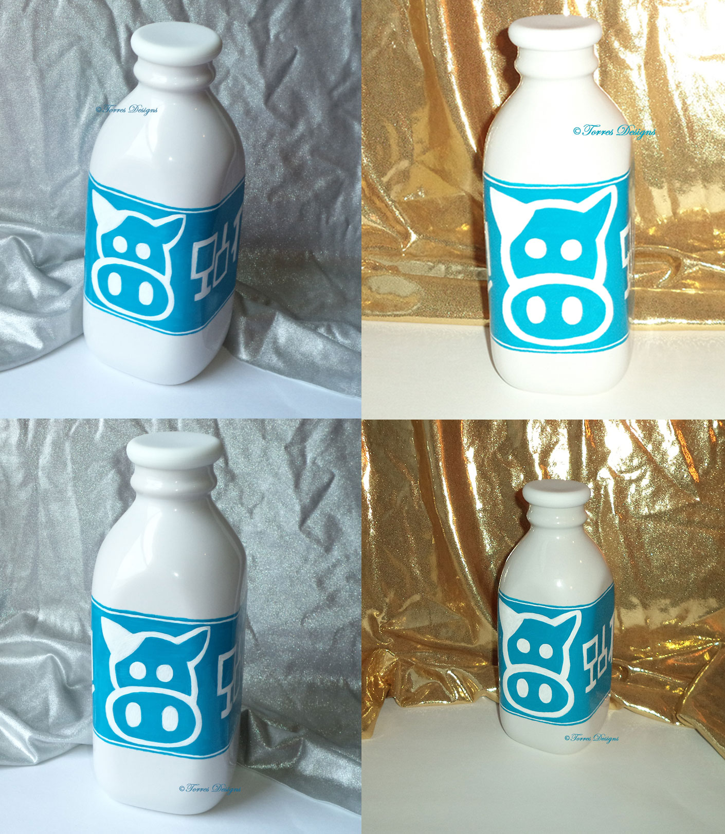 Ceramic Hand Painted Lon Lon Ranch Milk Bottles Legend of Zelda – Ocarina of Time, Majora’s Mask